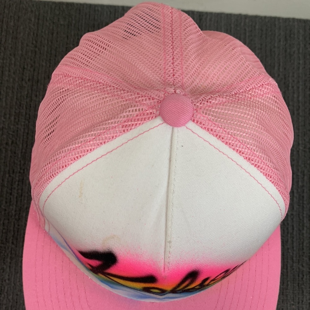The Classics Yupoong Trucker Hat Womens Adjustable Kelsey Spray Painted Snapback - Picture 5 of 16